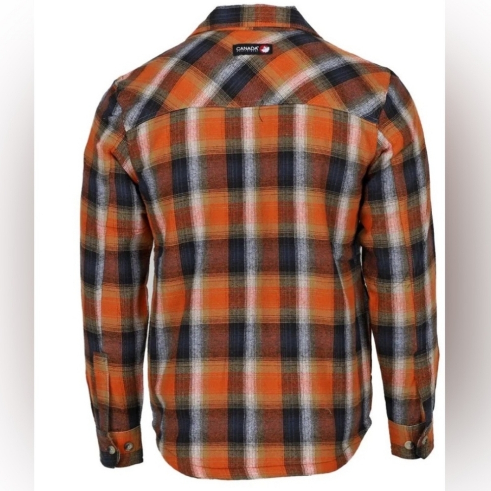 🍁Canada Weather Gear Plaid Flannel Shirt Jacket/shacket Size Medium - Picture 2 of 9